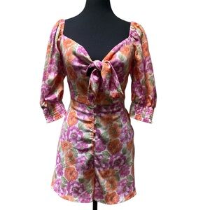 Lush Vibrant Floral Romper GUC S